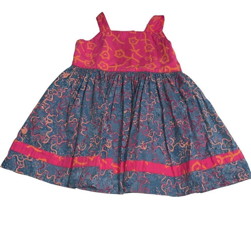 Gado-Gado Pink,‎ Orange & Blue Floral Sun Dress